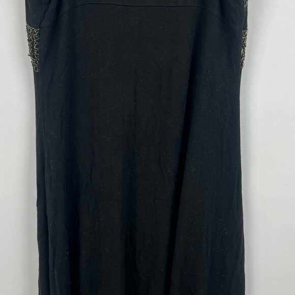 Guess Jeans A Line Dress Size S Black Sleeveless Spaghetti Strap Plunging V Neck - Picture 8 of 9